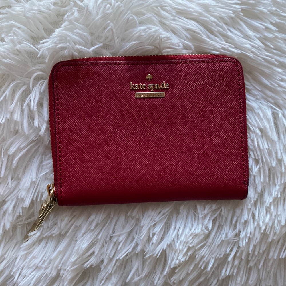 Kate spade wine cranberry wallet